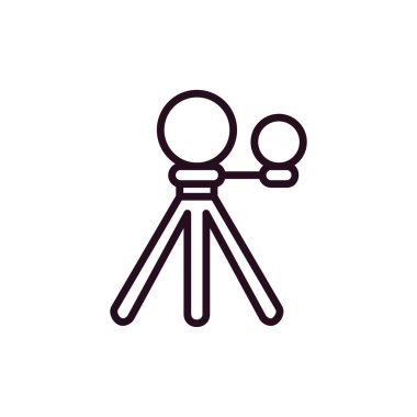 Helyograf basit simgesi, vektör illüstrasyonu