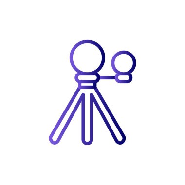 Helyograf basit simgesi, vektör illüstrasyonu