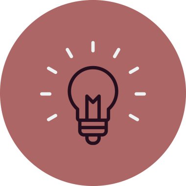 fikir basit simgesi, vektör çizim