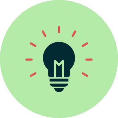 fikir basit simgesi, vektör çizim