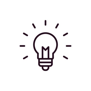 fikir basit simgesi, vektör çizim