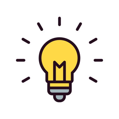 fikir basit simgesi, vektör çizim