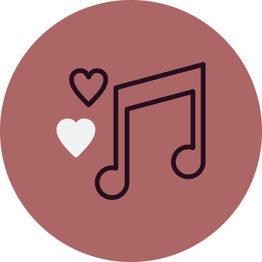 müzik basit simgesi, vektör illüstrasyonu