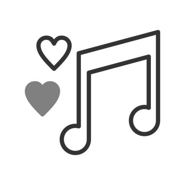 müzik basit simgesi, vektör illüstrasyonu