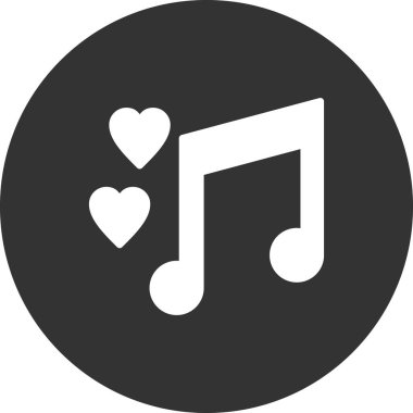 müzik basit simgesi, vektör illüstrasyonu