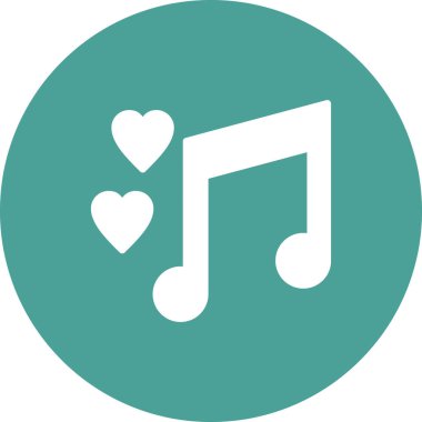 müzik basit simgesi, vektör illüstrasyonu