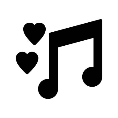 müzik basit simgesi, vektör illüstrasyonu