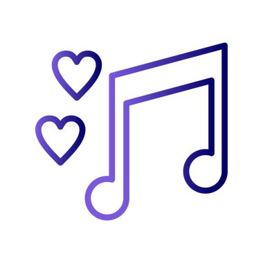 müzik basit simgesi, vektör illüstrasyonu