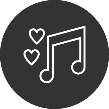 müzik basit simgesi, vektör illüstrasyonu