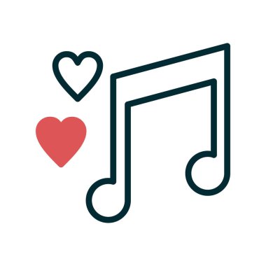 müzik basit simgesi, vektör illüstrasyonu