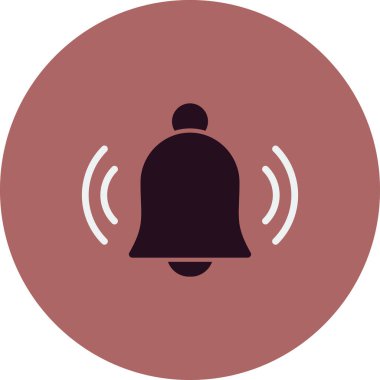 Bildirim basit simgesi, vektör illüstrasyonu