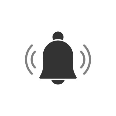 Bildirim basit simgesi, vektör illüstrasyonu