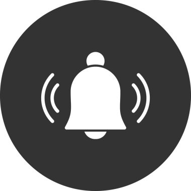 Bildirim basit simgesi, vektör illüstrasyonu