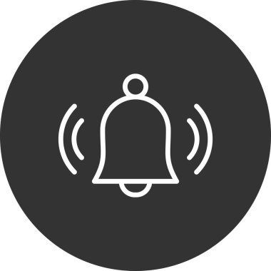 Bildirim basit simgesi, vektör illüstrasyonu