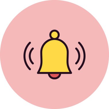 Bildirim basit simgesi, vektör illüstrasyonu