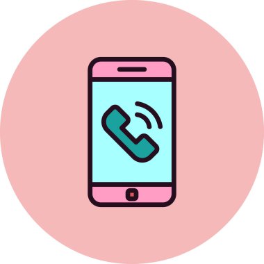 telefon çağrısı, web simgesi basit illüstrasyon