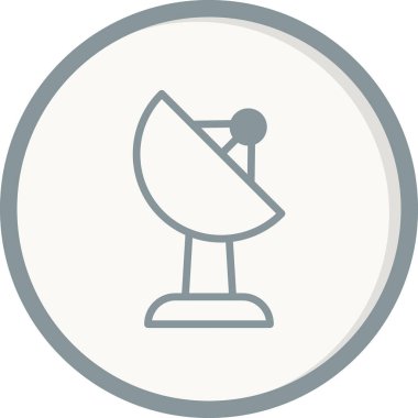 uydu basit simgesi, vektör çizim