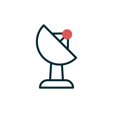 uydu basit simgesi, vektör çizim