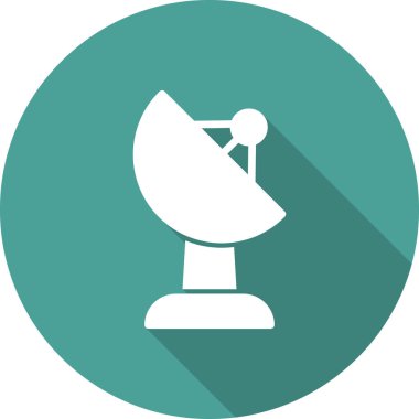 uydu basit simgesi, vektör çizim