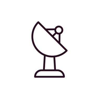 uydu basit simgesi, vektör çizim