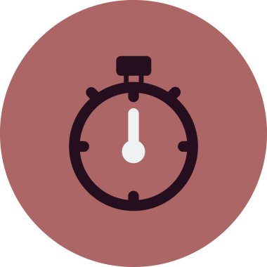 Stopwatch simgesi, düz vektör çizimi tasarımı