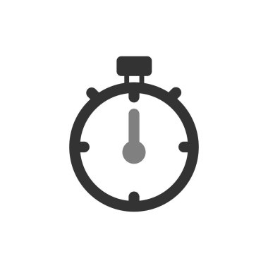 Stopwatch simgesi, düz vektör çizimi tasarımı
