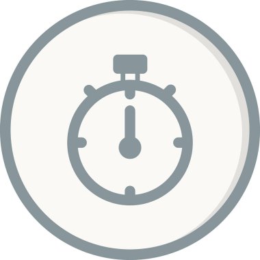 Stopwatch simgesi, düz vektör çizimi tasarımı