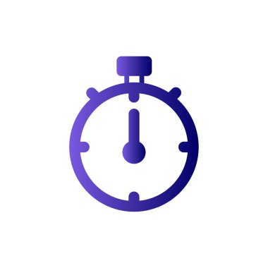Stopwatch simgesi, düz vektör çizimi tasarımı
