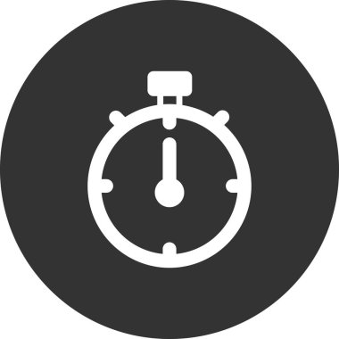 Stopwatch simgesi, düz vektör çizimi tasarımı