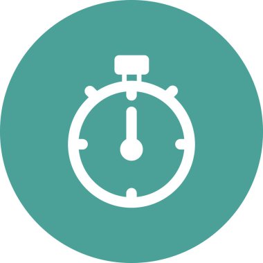 Stopwatch simgesi, düz vektör çizimi tasarımı