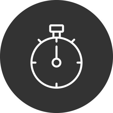 Stopwatch simgesi, düz vektör çizimi tasarımı