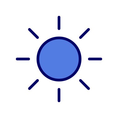 Güneş basit simgesi, vektör çizim