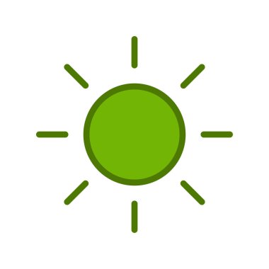 Güneş basit simgesi, vektör çizim