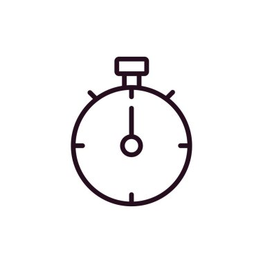 Stopwatch simgesi, düz vektör çizimi tasarımı