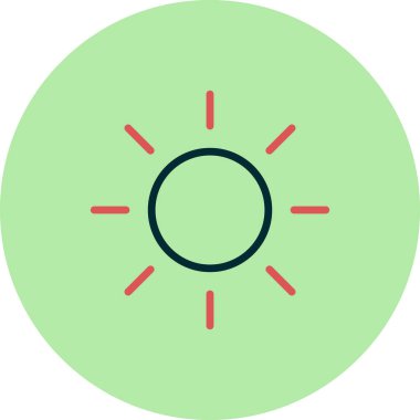 Güneş basit simgesi, vektör çizim