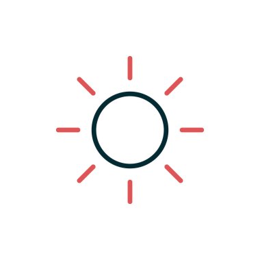 Güneş basit simgesi, vektör çizim