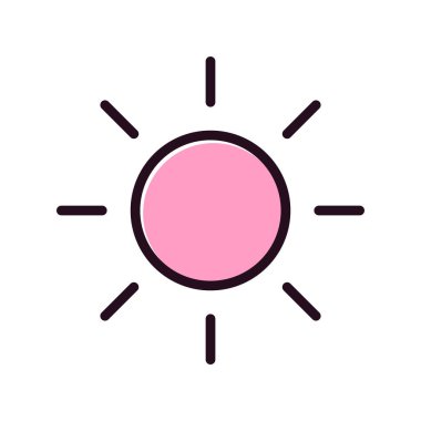 Güneş basit simgesi, vektör çizim