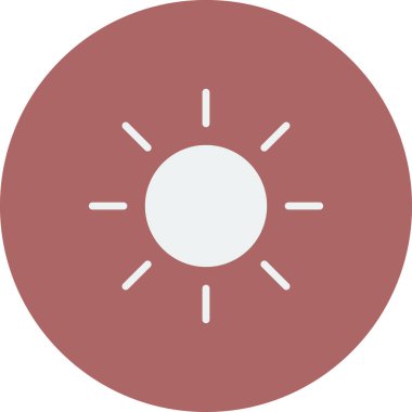 Güneş basit simgesi, vektör çizim