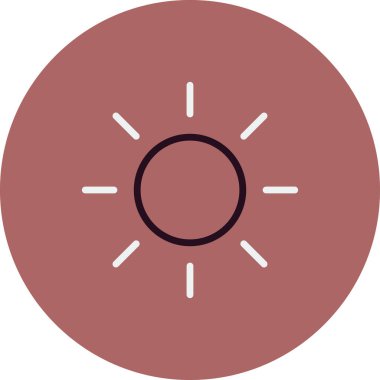 Güneş basit simgesi, vektör çizim