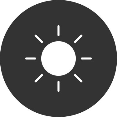 Güneş basit simgesi, vektör çizim