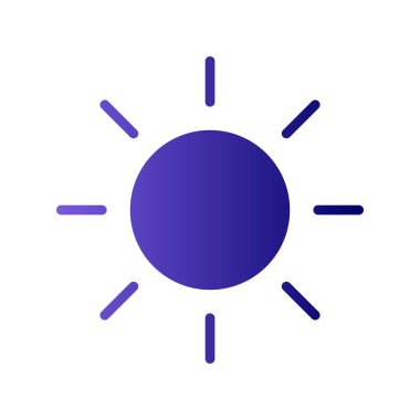 Güneş basit simgesi, vektör çizim