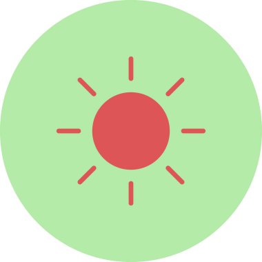 Güneş basit simgesi, vektör çizim