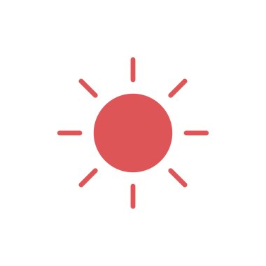 Güneş basit simgesi, vektör çizim