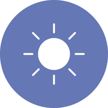 Güneş basit simgesi, vektör çizim