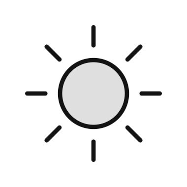 Güneş basit simgesi, vektör çizim