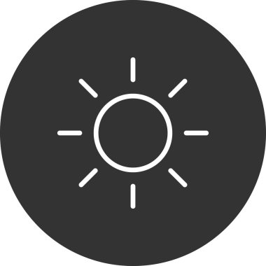 Güneş basit simgesi, vektör çizim