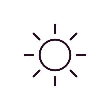 Güneş basit simgesi, vektör çizim