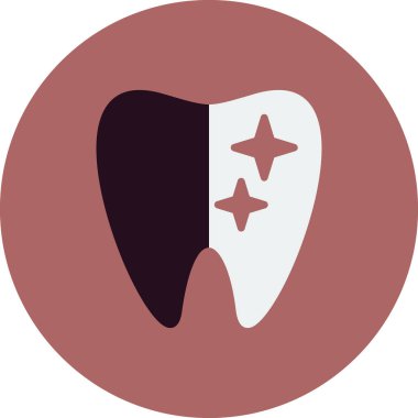 Diş basit simgesi, vektör çizim