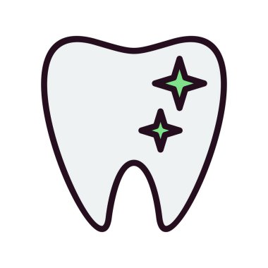 Diş basit simgesi, vektör çizim