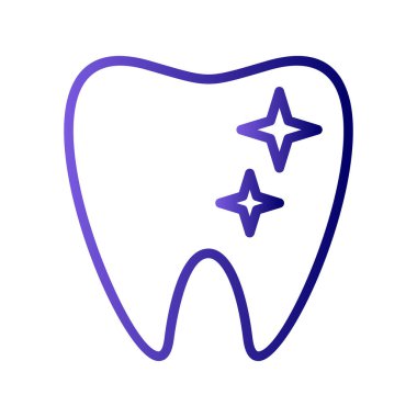 Diş basit simgesi, vektör çizim